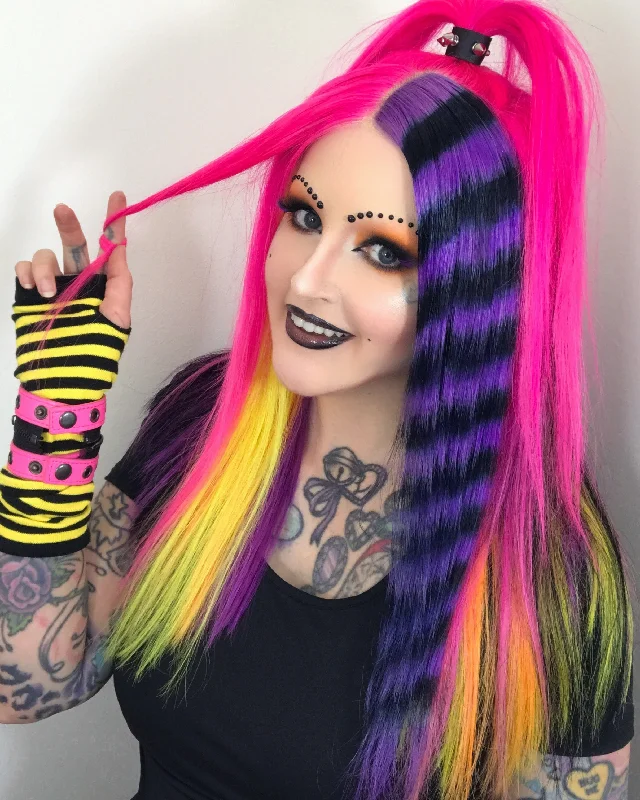 Synthetic colored wig with a heat - resistant formula for easy styling Asylum - Lace Front Synthetic colored wig with a heat - resistant formula for easy styling Asylum - Lace Front