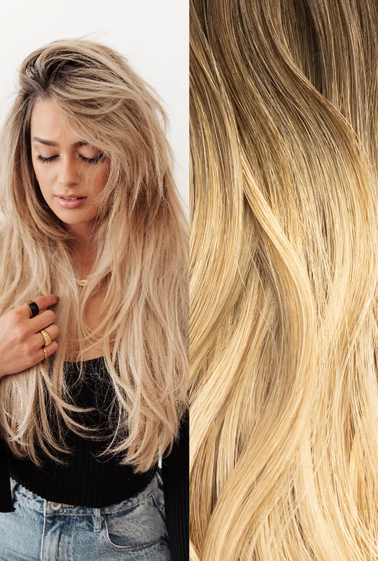 Wavy Wigs for Women over 40​ Waved interLACED Weft Rooted #4/D10/16