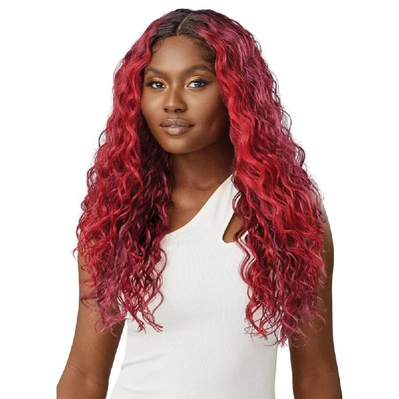 Colored wig with a blue - green ombre effect for a unique and trendy appearance Outre EveryWear Synthetic Lace Front Wig - Every 31 Colored wig with a blue - green ombre effect for a unique and trendy appearance Outre EveryWear Synthetic Lace Front Wig - Every 31