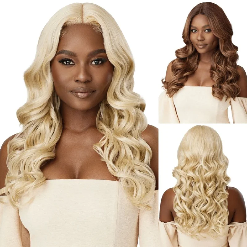 Colored wig with a curly texture for a bold and stylish choice Outre Synthetic HD Transparent Lace Front Wig - Haseena Colored wig with a curly texture for a bold and stylish choice Outre Synthetic HD Transparent Lace Front Wig - Haseena
