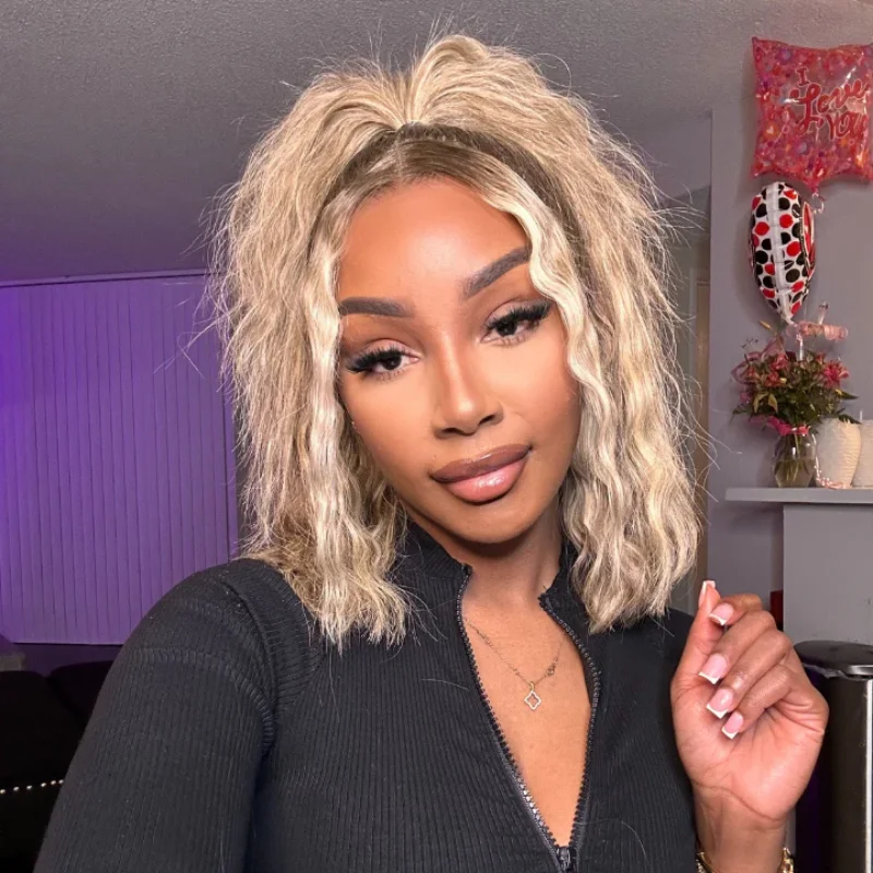 Brown straight wig for a warm and natural tone Sterly Ombre Ash Blonde Straight Short Bob Wigs 13×4 Transparent Lace Frontal Wig Brown straight wig for a warm and natural tone Sterly Ombre Ash Blonde Straight Short Bob Wigs 13×4 Transparent Lace Frontal Wig