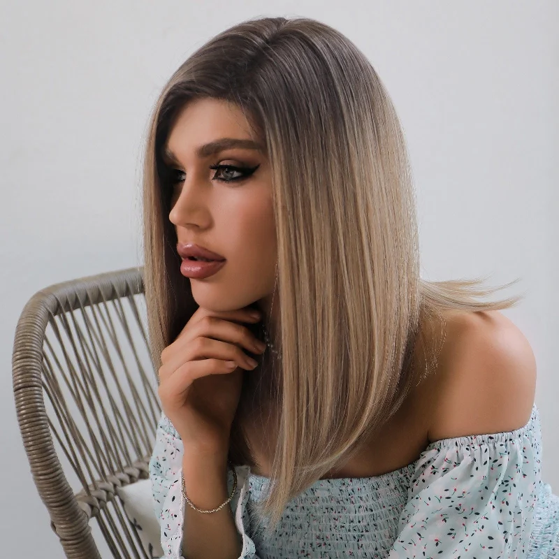 Ash blonde mixed Ash brown on top