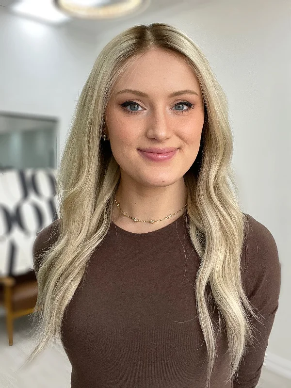 Bob Wigs for Job Interviews Tresses by Juless Diamond Lace Top Wig, "Rooted Dimensional Blonde with Highlights" (R2663) Bob Wigs for Job Interviews Tresses by Juless Diamond Lace Top Wig, "Rooted Dimensional Blonde with Highlights" (R2663)