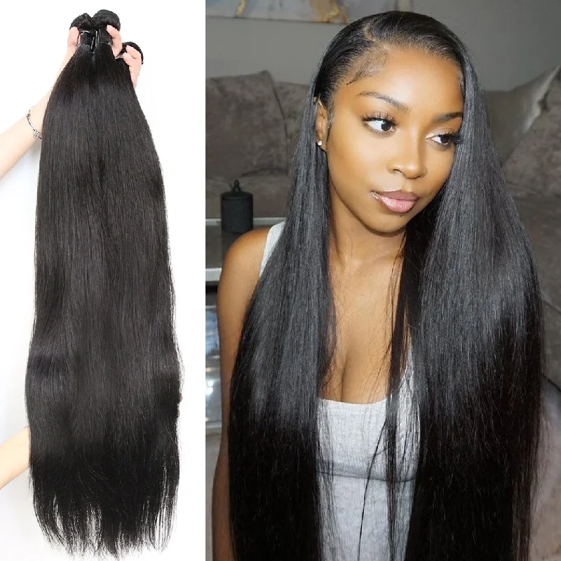 Long straight wig for a glamorous style Straight Long Hair Series Virgin Human Hair Bundle Deal Long straight wig for a glamorous style Straight Long Hair Series Virgin Human Hair Bundle Deal