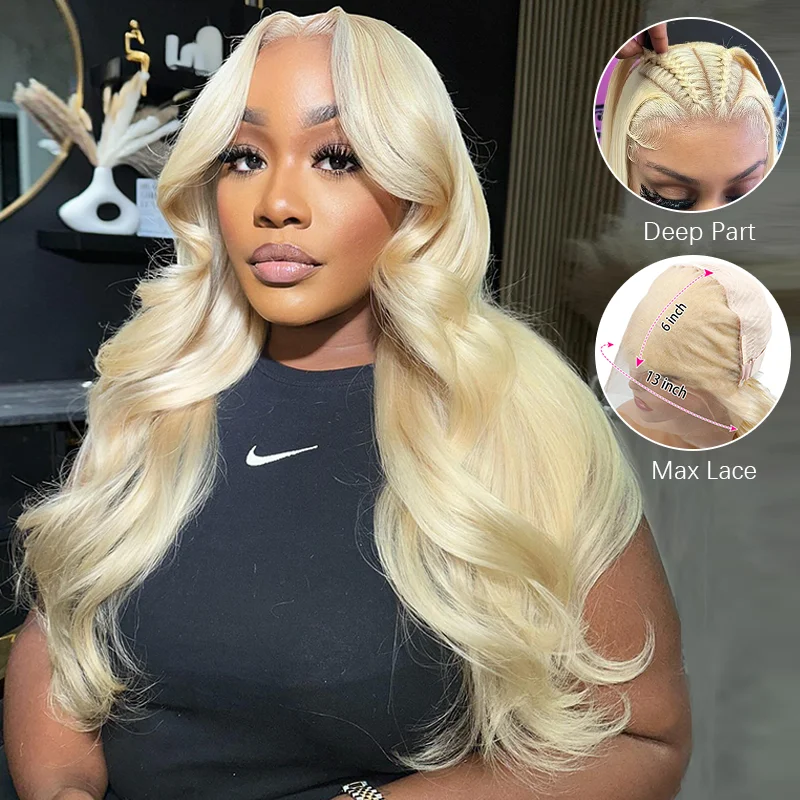 Straight wig for a role - playing game character #613 Blonde 13x6 Full Frontal Lace Body Wave Human Hair Wigs 250% Density Breathable Wig Sterly Hair Straight wig for a role - playing game character #613 Blonde 13x6 Full Frontal Lace Body Wave Human Hair Wigs 250% Density Breathable Wig Sterly Hair