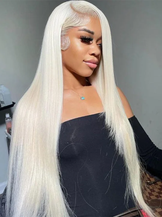 Colored wig with a side - swept bang for a sophisticated look 13x6 HD Lace Wigs White Blonde Hair Bone Straight Human Hair Wigs Colored wig with a side - swept bang for a sophisticated look 13x6 HD Lace Wigs White Blonde Hair Bone Straight Human Hair Wigs