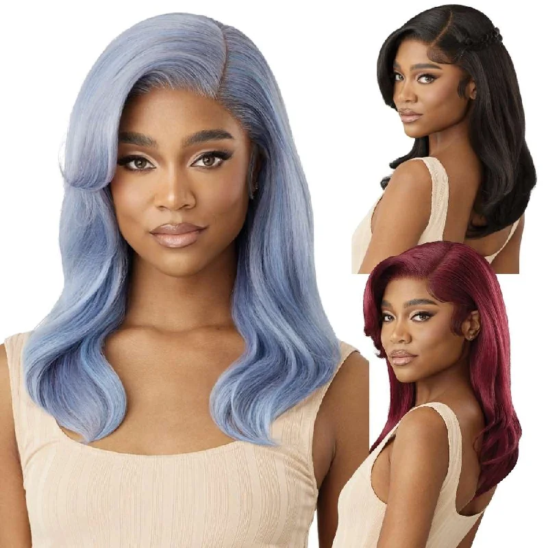 Colored wig with a curly texture for a bold and stylish choice Outre Melted Hairline Synthetic Lace Front Wig - Hali Colored wig with a curly texture for a bold and stylish choice Outre Melted Hairline Synthetic Lace Front Wig - Hali