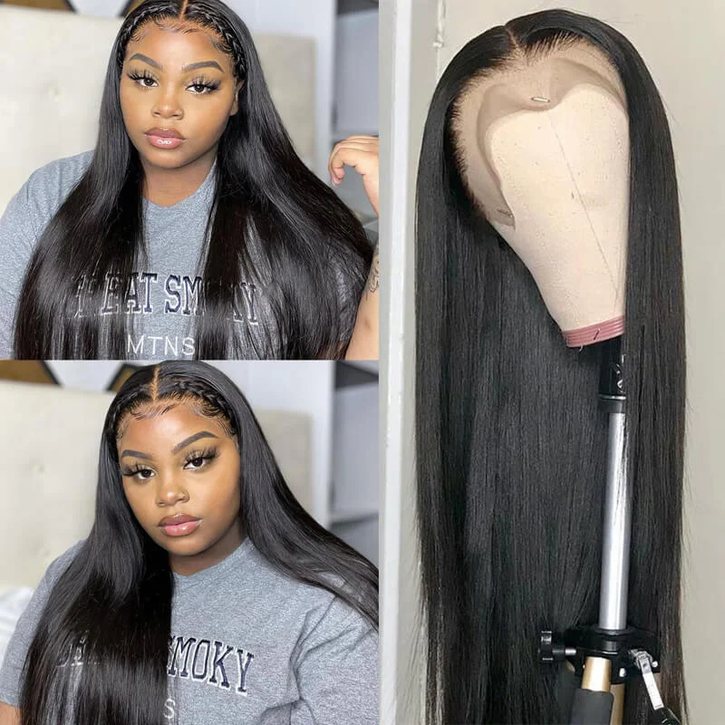 Straight wig with bangs for a youthful and cute appearance T-Part Lace Wig Straight Straight wig with bangs for a youthful and cute appearance T-Part Lace Wig Straight