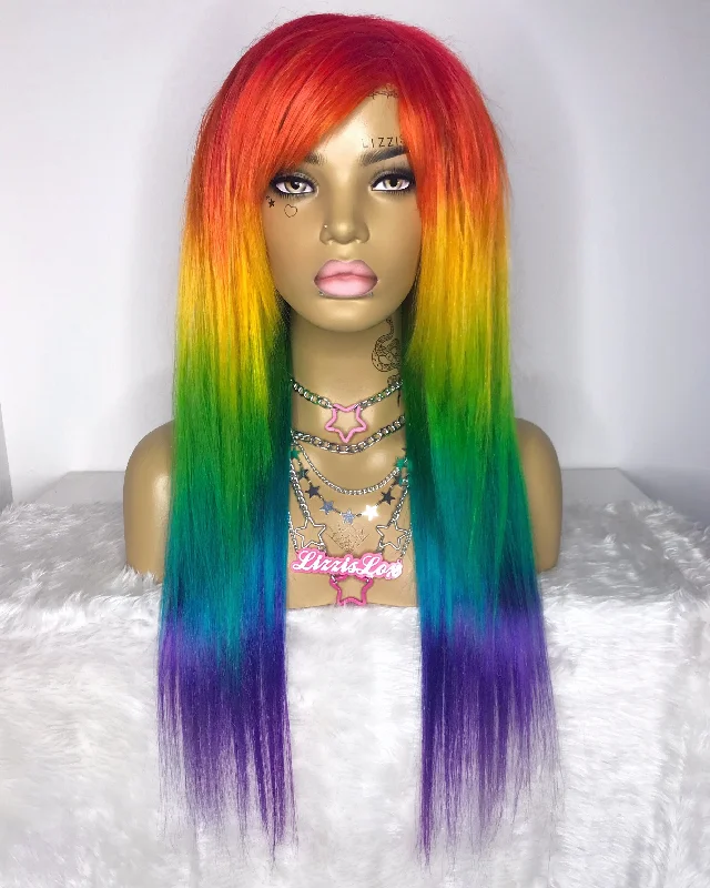 Colored wig with a side - swept bang for a sophisticated look Born This Way - Machine Wig Colored wig with a side - swept bang for a sophisticated look Born This Way - Machine Wig