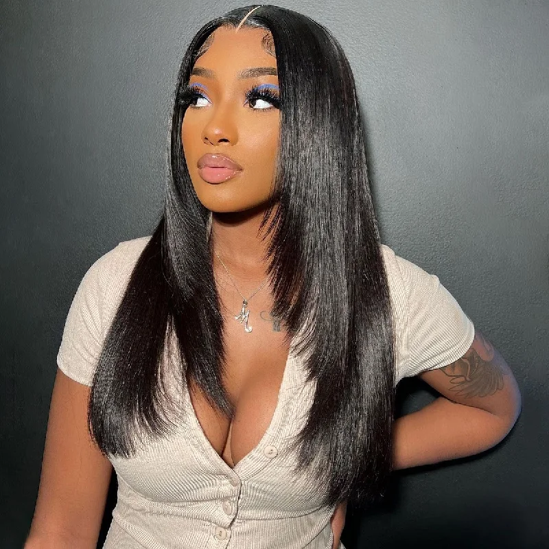 Straight wig for a hair - loss solution with a stylish alternative Super Double Drawn 13×6 Layered Straight Human Hair Wig Sterly Hair 250% Density Straight wig for a hair - loss solution with a stylish alternative Super Double Drawn 13×6 Layered Straight Human Hair Wig Sterly Hair 250% Density
