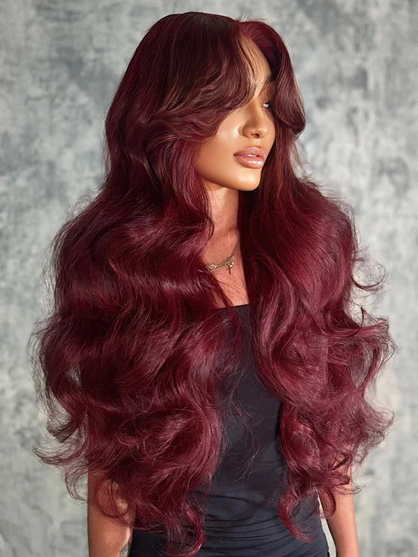 Colored wig with a 150 - density for a full and thick appearance Wavymy 99J Burgundy Layered Cut Loose Wave Wear Go Glueless Wigs 6x4 Lace Closure Wigs 180% Density Colored wig with a 150 - density for a full and thick appearance Wavymy 99J Burgundy Layered Cut Loose Wave Wear Go Glueless Wigs 6x4 Lace Closure Wigs 180% Density