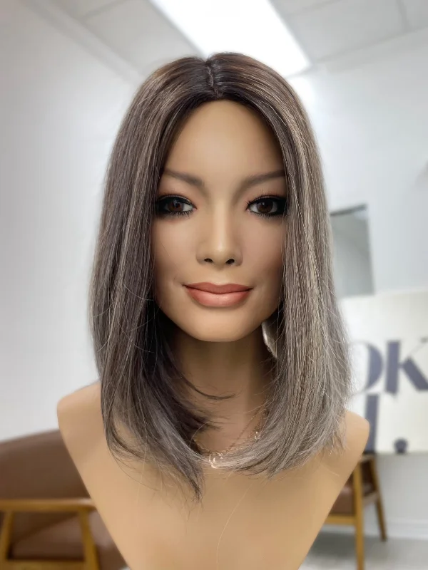 Bob Wigs for Business Professionals Sarko Beauty Silk Top Wig, "Natural Black with Highlights" (R2669) Bob Wigs for Business Professionals Sarko Beauty Silk Top Wig, "Natural Black with Highlights" (R2669)