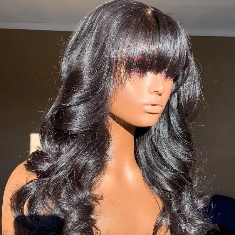 Wavy Wigs for Office Settings​ Skin Melt Swiss Lace Most Undectable Human Hair 13x4 Lace Wigs Hair Combo
