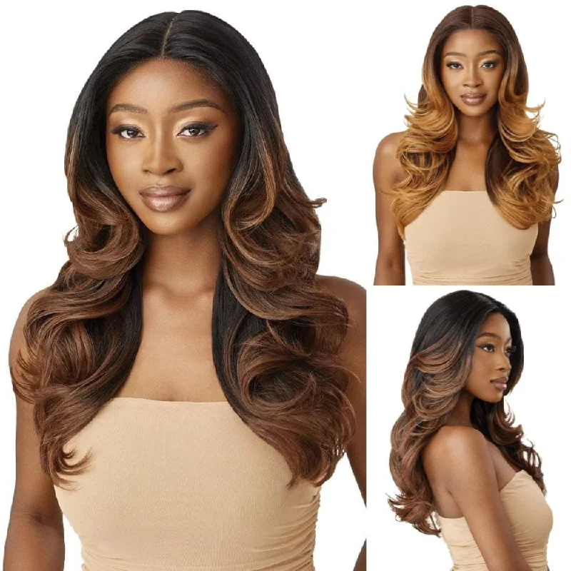 Colored wig with a side - part for a more flattering appearance Outre Glueless HD Transparent Lace Front Wig - Brenae Colored wig with a side - part for a more flattering appearance Outre Glueless HD Transparent Lace Front Wig - Brenae
