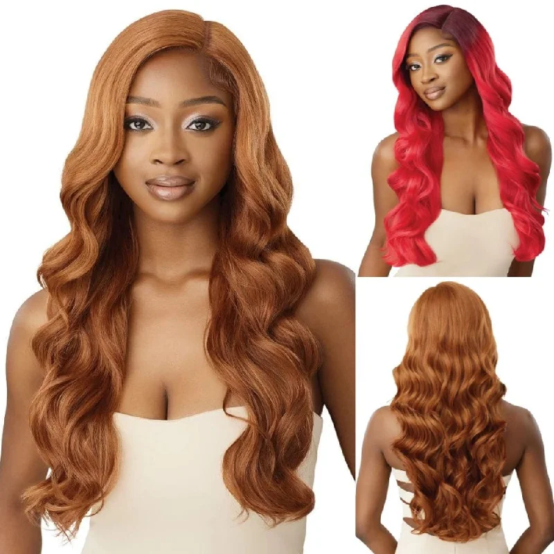 Colored wig with a wavy texture for a beachy and fun look Outre Synthetic Gluless Lace Front Wig - Rosanna Colored wig with a wavy texture for a beachy and fun look Outre Synthetic Gluless Lace Front Wig - Rosanna