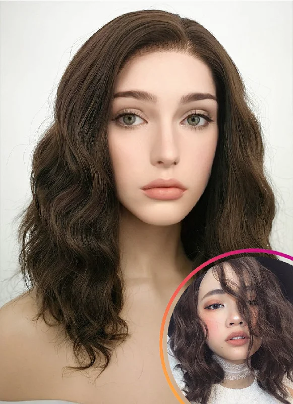 Wavy Wigs in Mint Green for a Trendy Look Brunette Wavy Lace Front Synthetic Wig LF407 Wavy Wigs in Mint Green for a Trendy Look Brunette Wavy Lace Front Synthetic Wig LF407