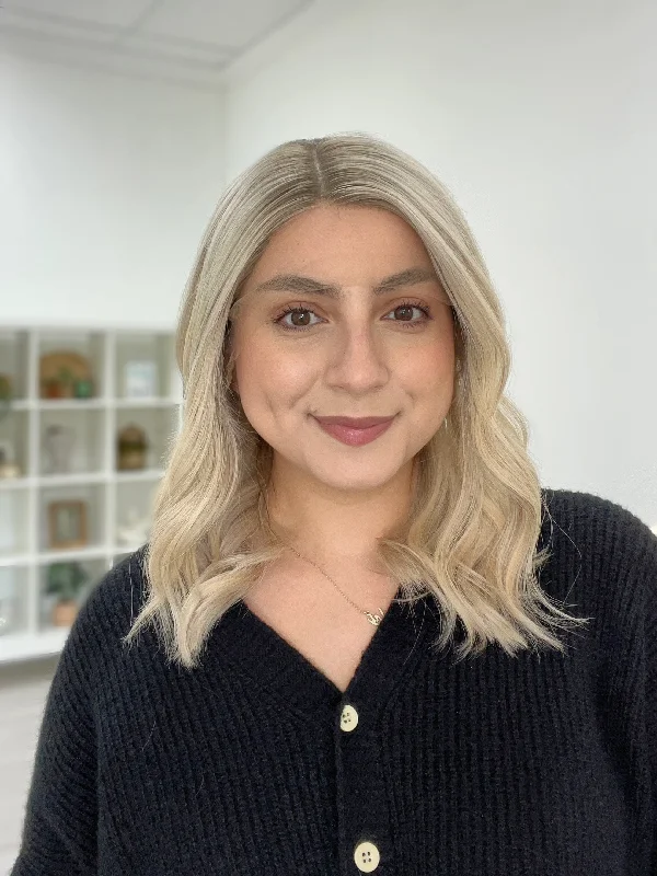 Bob Wigs for Date Nights Lusta Luxe Lace Top Wig, "Rooted Platinum White Blonde" (R2534) Bob Wigs for Date Nights Lusta Luxe Lace Top Wig, "Rooted Platinum White Blonde" (R2534)