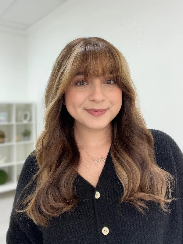 Bob Wigs with Middle - Parted Styles Chavie Russell Red Label Lace Top Wig, "Medium Brown Butterscotch Balayage" (R2531) Bob Wigs with Middle - Parted Styles Chavie Russell Red Label Lace Top Wig, "Medium Brown Butterscotch Balayage" (R2531)