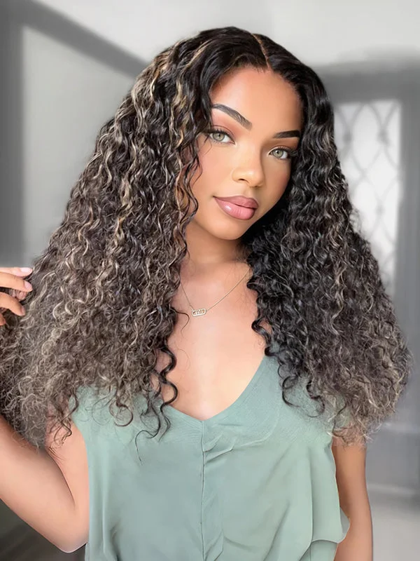 Colored wig with a 150 - density for a full and thick appearance Wavymy Blonde Highlight Water Wave Wear Go Glueless Wigs 6x4 Pre-Cut Lace Pre-Plucked Wigs 180% Density 100% Human Hair Colored wig with a 150 - density for a full and thick appearance Wavymy Blonde Highlight Water Wave Wear Go Glueless Wigs 6x4 Pre-Cut Lace Pre-Plucked Wigs 180% Density 100% Human Hair