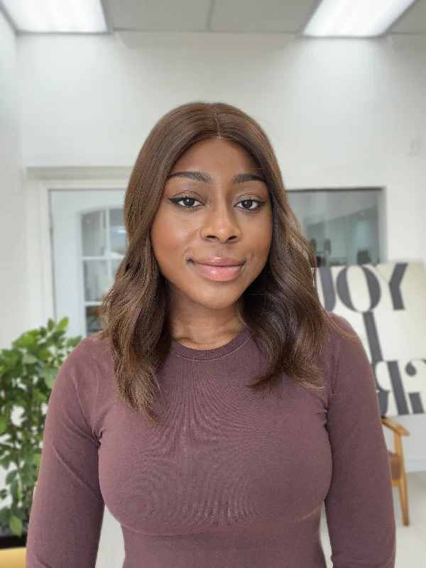 Bob Wigs for Office Settings​ Follea Rene Lace Top Wig, "Tea" (R2643)