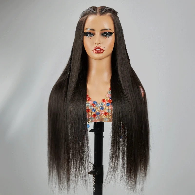 Straight wig for a beach - ready hairstyle 13x4 Glueless Pre-braid 3s Installation Straight Lace Frontal Wig Straight wig for a beach - ready hairstyle 13x4 Glueless Pre-braid 3s Installation Straight Lace Frontal Wig