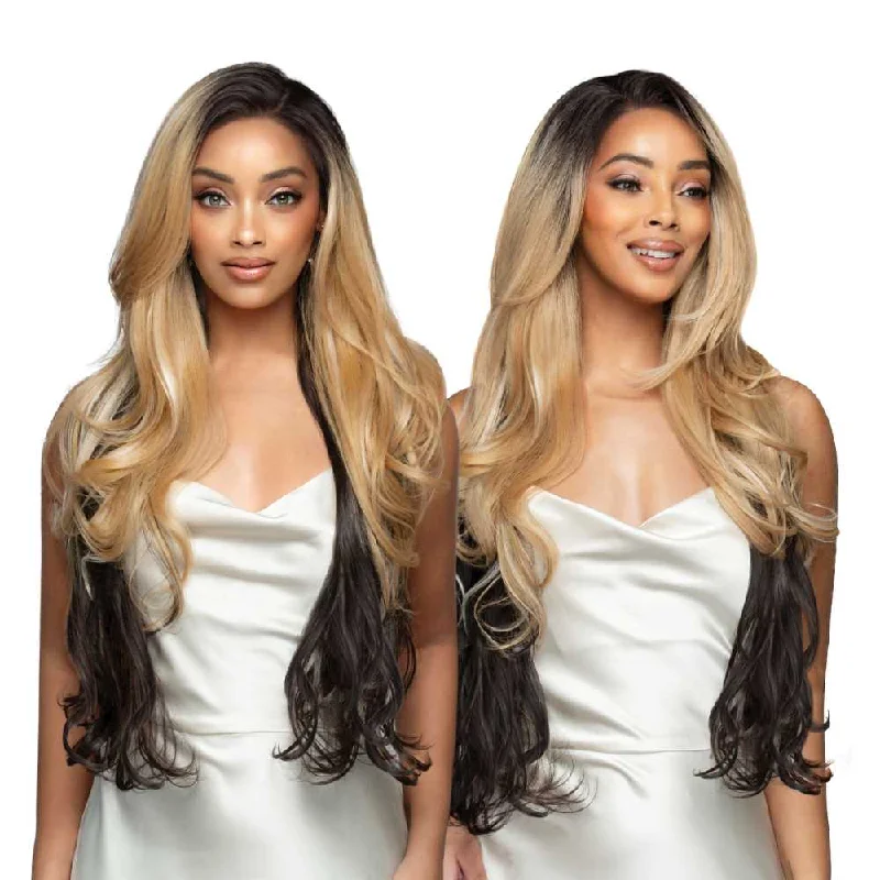 Colored wig with a middle - part for a classic and elegant style Bobbi Boss Synthetic 13X6 Glueless Lace Wig - MLF866 Durah Colored wig with a middle - part for a classic and elegant style Bobbi Boss Synthetic 13X6 Glueless Lace Wig - MLF866 Durah