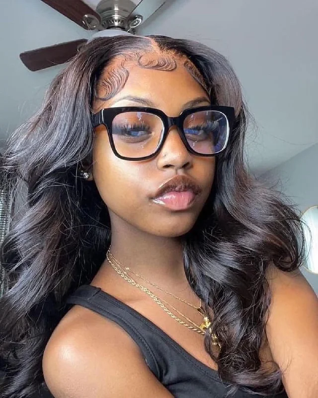 Wavy Wigs for Indoor Photoshoots​ Joy|  Preplucked Virgin Human Hair Lace Wig | Body Wave