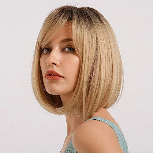 Thinning straight wig for a more natural and lightweight feel HAIRCUBE Short Straight Pure Blonde Wig For Women Thinning straight wig for a more natural and lightweight feel HAIRCUBE Short Straight Pure Blonde Wig For Women