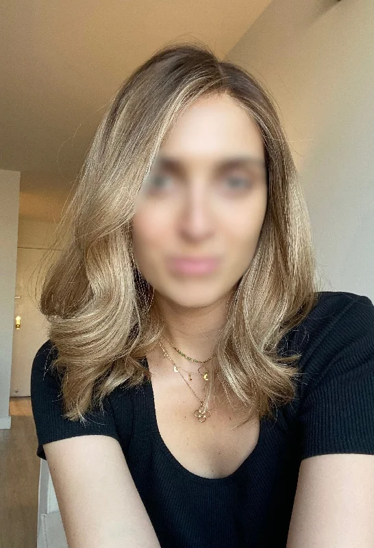 Bob Wigs for Instagram Influencers Highline Lace Top Wig, "Custom Blonde with Dark Roots" (D393) Bob Wigs for Instagram Influencers Highline Lace Top Wig, "Custom Blonde with Dark Roots" (D393)