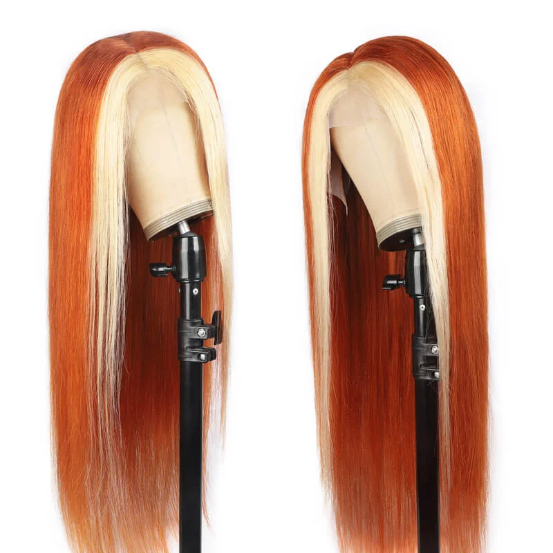 Medium - length straight wig for a classic appearance Ginger 613 Straight 13x4 Lace Front Wig Medium - length straight wig for a classic appearance Ginger 613 Straight 13x4 Lace Front Wig