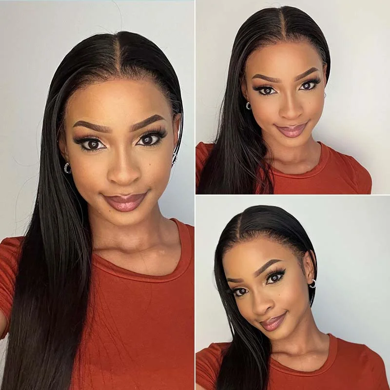 Full - lace straight wig for 360 - degree natural movement ReadytoGo Glueless 13x4 Full Frontal Lace Straight Peruvian Human Hair Wig Full - lace straight wig for 360 - degree natural movement ReadytoGo Glueless 13x4 Full Frontal Lace Straight Peruvian Human Hair Wig