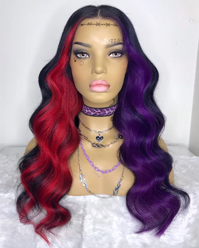 Colored wig with a middle - part for a classic and elegant style Twisted Sister - Lace Front Colored wig with a middle - part for a classic and elegant style Twisted Sister - Lace Front