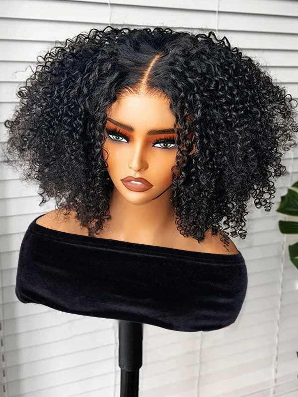 Colored wig with a pre - plucked hairline for a more natural look Wavymy Afro Kinky Curly 7x5 Lace Glueless Wigs HD Lace Wear & Go Wigs Dome Cap 180% Density Layered Curly Hairstyle Colored wig with a pre - plucked hairline for a more natural look Wavymy Afro Kinky Curly 7x5 Lace Glueless Wigs HD Lace Wear & Go Wigs Dome Cap 180% Density Layered Curly Hairstyle