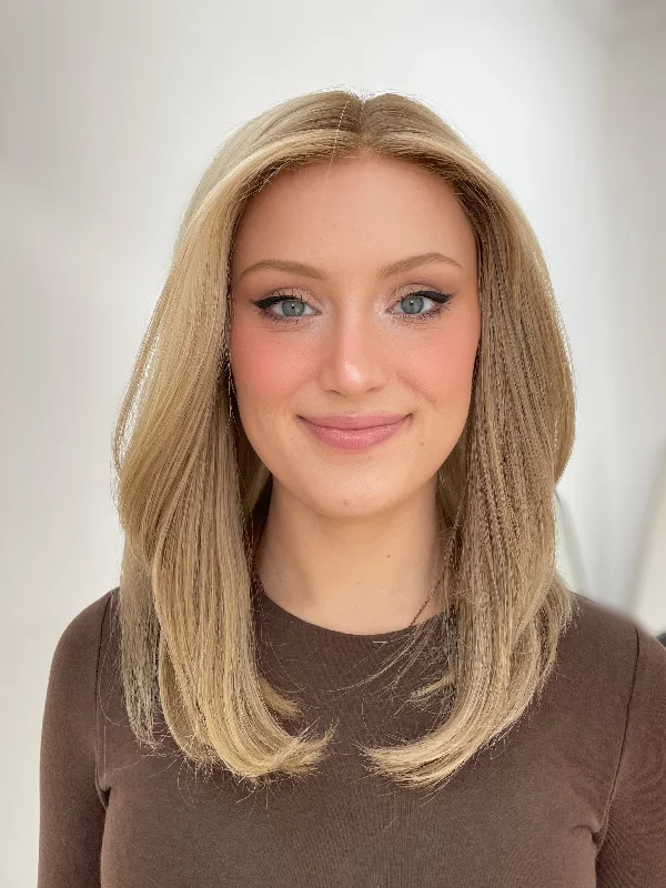 Bob Wigs for TikTok - Inspired Styles​ Gardeaux Deluxe Mono Top Wig, "#7018 - Cool Ashy Blonde" (R2630)