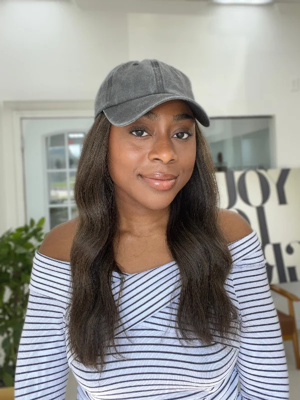 Bob Wigs for Instagram Influencers​ The Hustle Wig Hat Wig, "Dark Brown" (R2493)