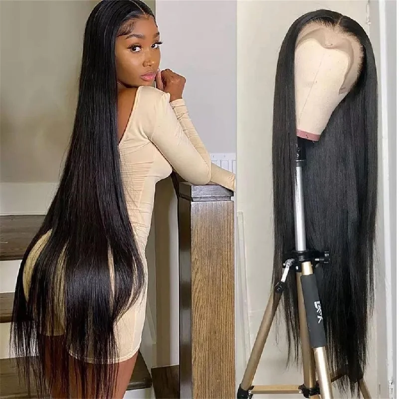 Straight wig with a heat - friendly formula for custom styling ULit Hair Brazilian Straight 13x6 Lace Front Wig Straight wig with a heat - friendly formula for custom styling ULit Hair Brazilian Straight 13x6 Lace Front Wig