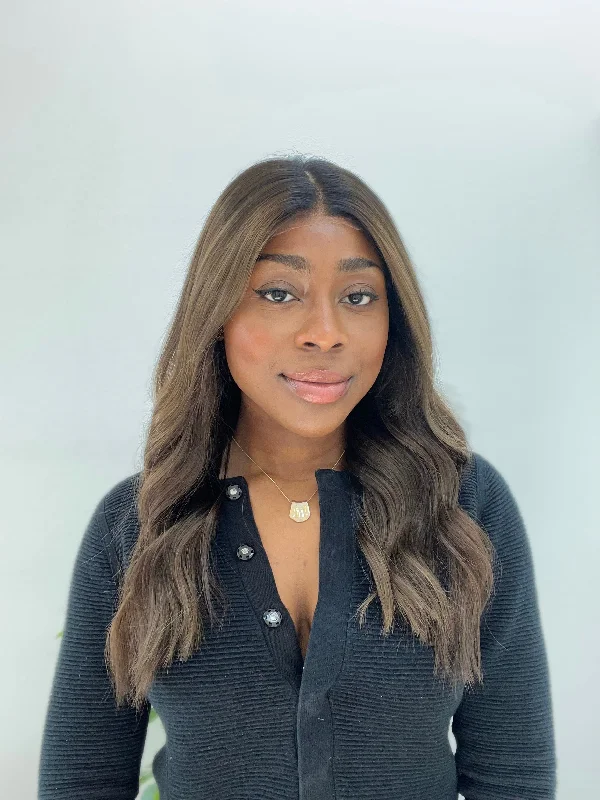 Bob Wigs for Wedding Guests​ Bijoux Lace Top Wig, "Custom Brown" (R2590)