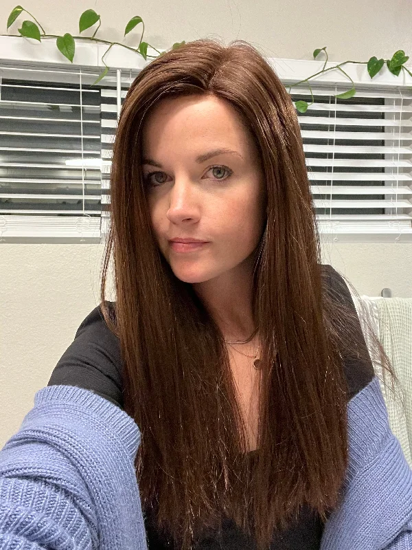 Layered Bob Wigs for Added Dimension​ Follea Rene Lace Top Wig, "Latte" (D400)