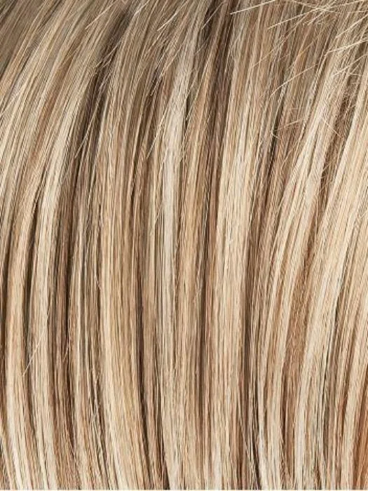 SANDY-BLONDE-ROOTED | Medium Honey Blonde, Light Ash Blonde, and Lightest Reddish Brown blend with Dark Roots