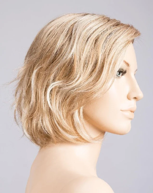 LIGHT CARAMEL ROOTED | Light Golden Blonde Butterscotch Blonde and Medium Honey Blonde blend with Dark Roots