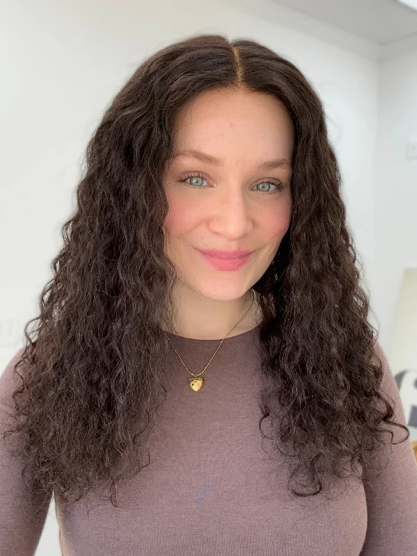 Bob Wigs for Formal Occasions​ Halsey (Curly) Glueless 2.0 Lace Top Wig, 22" length (Summer Cap)