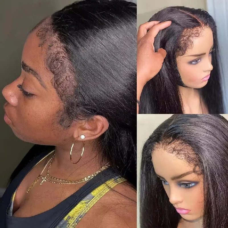 Straight wig for chemotherapy patients with sensitive scalps Type 4C Edges Wig | Wear and Go Glueless Curly Baby Hair Straight 13×4/13×6 Human Hair Wigs Straight wig for chemotherapy patients with sensitive scalps Type 4C Edges Wig | Wear and Go Glueless Curly Baby Hair Straight 13×4/13×6 Human Hair Wigs