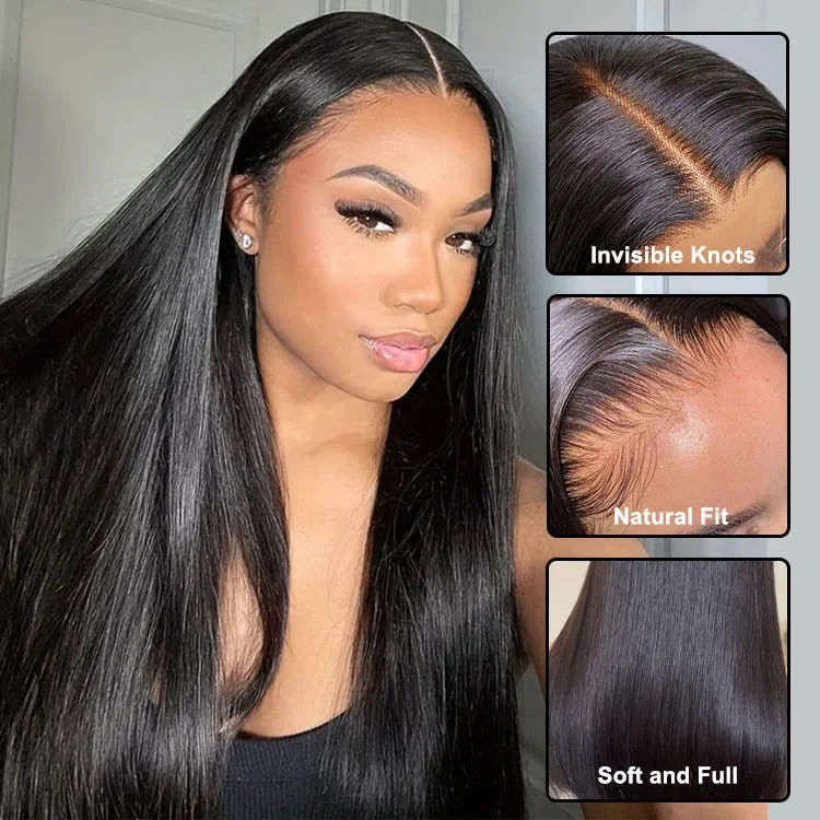 Straight wig for Asian - inspired hairstyles Glueless 4×4 Lace Closure Silk Straight Human Hair Peruvian Hair Wig Straight wig for Asian - inspired hairstyles Glueless 4×4 Lace Closure Silk Straight Human Hair Peruvian Hair Wig