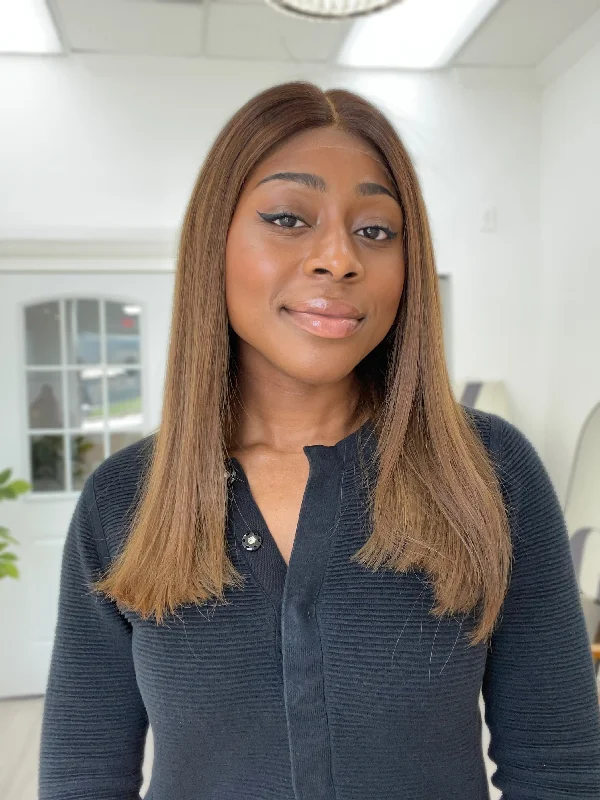 Bob Wigs for Women over 50 Silk or Lace Glueless Lace Top Wig, "Neutral Caramel Brown" (R2689) Bob Wigs for Women over 50 Silk or Lace Glueless Lace Top Wig, "Neutral Caramel Brown" (R2689)