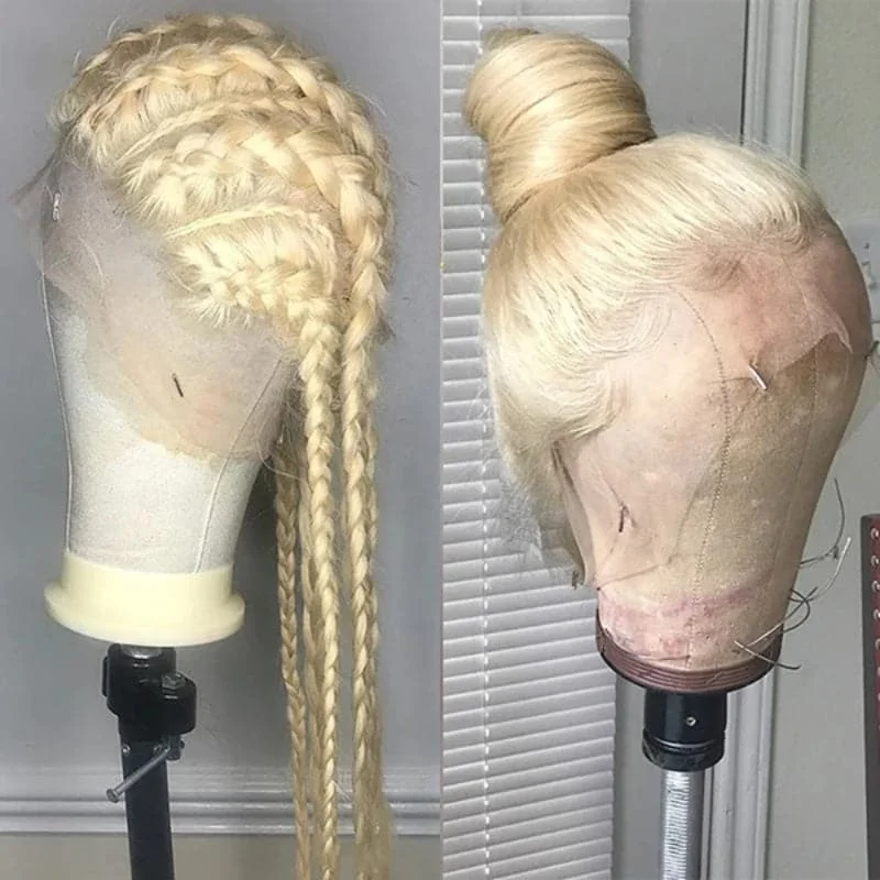 Middle - part straight wig for a balanced appearance Sterly #613 Blonde Full Lace Human Hair Wigs HD Transparent Straight/Body Wave Lace Frontal Wig