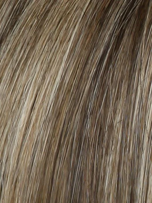 RL12/22SS Shaded Cappucino | Light Golden Brown Evenly Blended with Cool Platinum Blonde Highlights with Dark Roots
