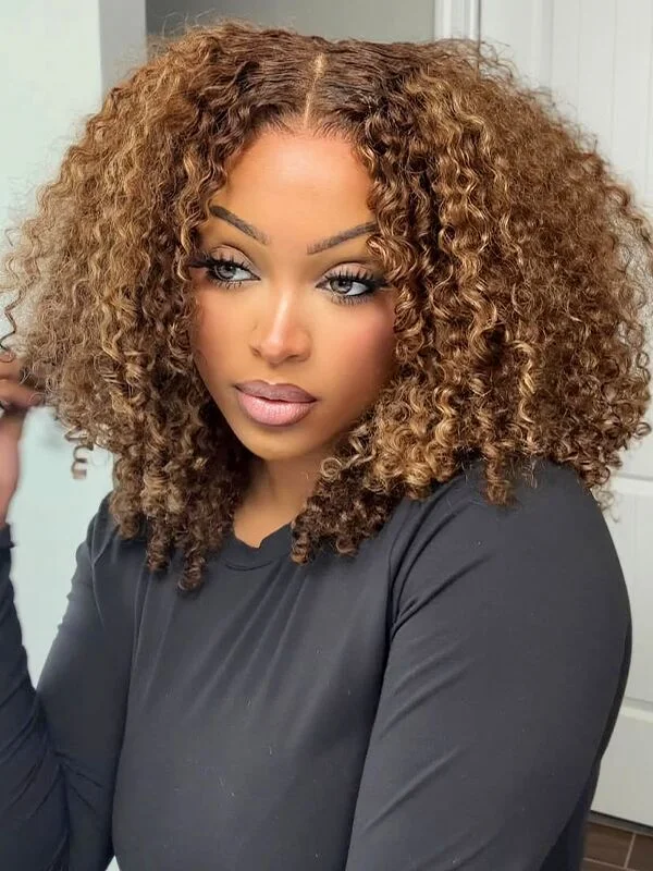 Colored wig in a vibrant pink color for a bold and eye - catching look Wavymy Blonde Highlight Afro Kinky Curly 7x5 Lace Glueless Wigs Wear & Go Wigs Dome Cap 180% Density Layered Curly Hairstyle Colored wig in a vibrant pink color for a bold and eye - catching look Wavymy Blonde Highlight Afro Kinky Curly 7x5 Lace Glueless Wigs Wear & Go Wigs Dome Cap 180% Density Layered Curly Hairstyle