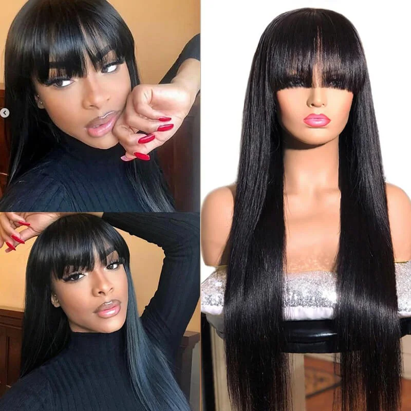Straight wig for special occasions like parties Bang Straight Wig