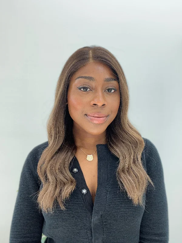 Bob Wigs for Caucasian Women​ Silk or Lace Lace Top Wig, "Andrea" (R2588)