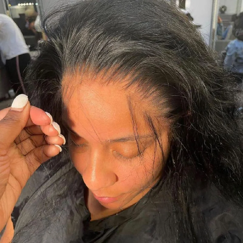 Full - lace wig with a natural - looking hairline for a seamless appearanceWOWANGEL New* Ultra-Fitted 13x6 Skinlike Real HD Lace Front Glueless Wig Straight Pre Plucked Full - lace wig with a natural - looking hairline for a seamless appearanceWOWANGEL New* Ultra-Fitted 13x6 Skinlike Real HD Lace Front Glueless Wig Straight Pre Plucked